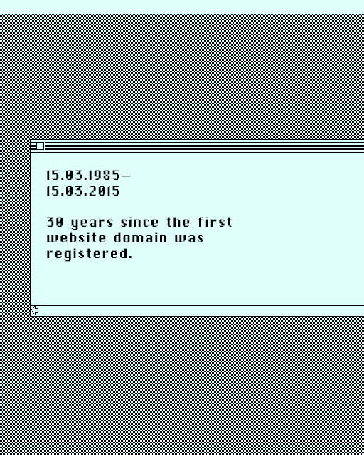 First Domain registered. 1